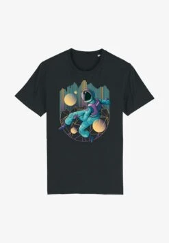 TECHNO ASTRONAUT - T-Shirt Print - Black