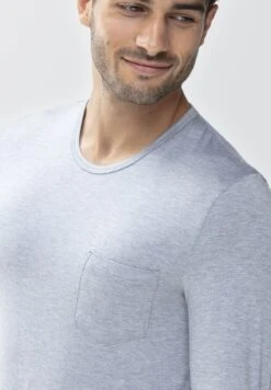 MEY Nachtwäsche Shirt - Light Grey Melange -Herrenbekleidung 1627d83a672a422d90fb287086d6dc8d