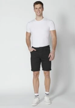 Koroshi BERMUDA STRETCH REGULAR COLORS BERMUDA STRET - Jeans Shorts - Black -Herrenbekleidung 1ead28a1e5354b27b08cc4d8c2c082ce