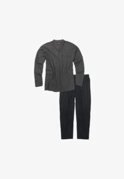 LANGARM GUSTAV GESTREIFT - Nachtwäsche Set - Weinrot -Herrenbekleidung 1f673ca6f3824d5091b45d31a624b18d