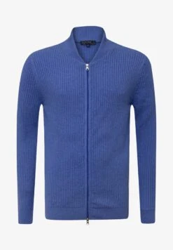 MIT REISSVERSCHLUSS - Strickjacke - Blue Melange -Herrenbekleidung 2fb2b6546c424aa5a28e86f6181812c2