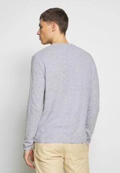 NN07 CLIVE - Langarmshirt - Grey Melange -Herrenbekleidung 322006d8c2dd4d0e9d1461c3c40da823