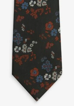Next PATTERN SLIM - Krawatte - Black Rust Brown Floral -Herrenbekleidung 329abff185a048a68a886de8ada15cd6