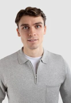 LENNOX HALF ZIP - Strickpullover - Grey -Herrenbekleidung 351f51ee732b440dacef28b2997abd8e