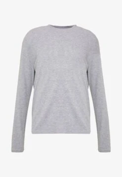 NN07 CLIVE - Langarmshirt - Grey Melange -Herrenbekleidung 3966056206194de5918aa2743303ef05