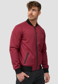 Indicode Jeans Bomberjacke - Bordeaux -Herrenbekleidung 3b04a1779aaf43d5978847f9395c9248