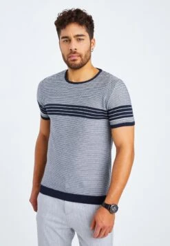 T-Shirt Print - Blau-ecru -Herrenbekleidung 3bbcf06402c244839c926ada6bd1acb5