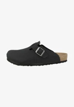 Birkenstock BOSTON BFBC EARTHY VEGAN - Pantolette Flach - Black -Herrenbekleidung 407de486848442208f0b7df0a5ddc8c8 1