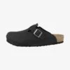 Birkenstock BOSTON BFBC EARTHY VEGAN - Pantolette Flach - Black -Herrenbekleidung 407de486848442208f0b7df0a5ddc8c8