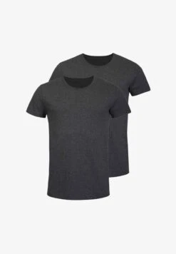 2 PACK - Unterhemd/-shirt - Schwarz-melange -Herrenbekleidung 46af6a74afa0428c944a2864f0a1417f
