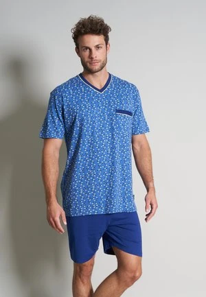 SET - Nachtwäsche Set - Blau Mittel Ringel 8 SET - Nachtwäsche Set - Blau Mittel Ringel – Bild 6