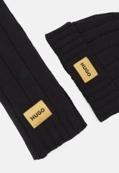 Hugo ZANTON SET - Schal - Black -Herrenbekleidung 4ea54098b6014b6c9238041250416b5d