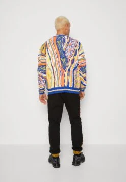 CARLO COLUCCI RUNDHALS UNISEX - Strickpullover - Royal/yellow/orange/offwhite -Herrenbekleidung 4f388485bdd342dd92668beff125b682