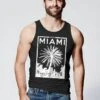 TANK MIAMI BEACH PALMEN SKYLINE NEVERLESS - Top - Schwarz -Herrenbekleidung 4fa0024052984da491c7fdb85a30c48b
