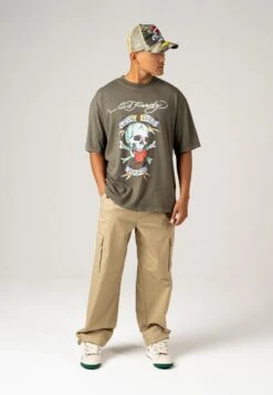 Ed Hardy JUNGLE TIGER - Cargohose - Pebble