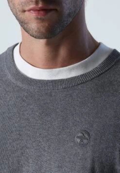 North Sails Strickpullover - Medium Grey Melange -Herrenbekleidung 5b5579bd01af452eac6c9bd4c4147b16