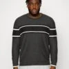 Jack & Jones JCOLOGAN SPRING CREW NECK - Strickpullover - Asphalt 1 Jack & Jones JCOLOGAN SPRING CREW NECK - Strickpullover - Asphalt -Herrenbekleidung 61a0eadb3a0f4da08e6f72405abdf2d0