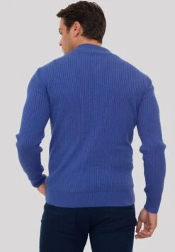 MIT REISSVERSCHLUSS - Strickjacke - Blue Melange -Herrenbekleidung 69b9250a5a0a4b0787136631ae245e82