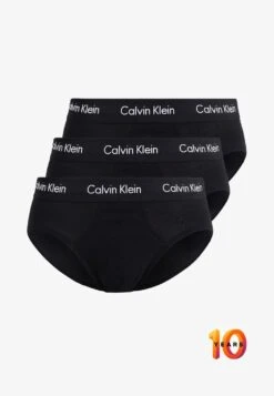 CALVIN KLEIN UNDERWEAR HIP BRIEF 3 PACK - Slip - Black -Herrenbekleidung 6a9a49edf5f74bdca4403b03976c96cc