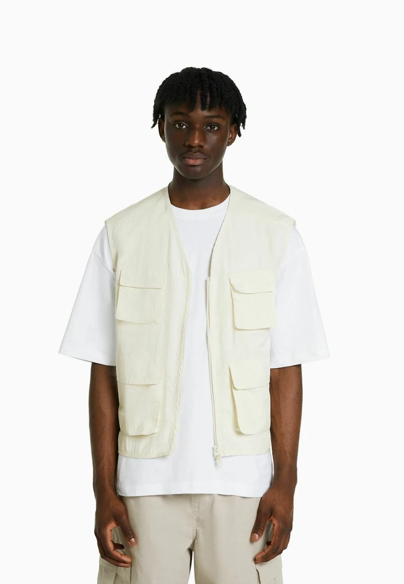 BERSHKA POCKET - Weste - Light Yellow 3 BERSHKA POCKET - Weste - Light Yellow