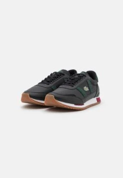 Lacoste PARTNER RETRO - Sneaker Low - Black/dark Green -Herrenbekleidung 70c27a1a7e71491c96e22a67c08a8ada