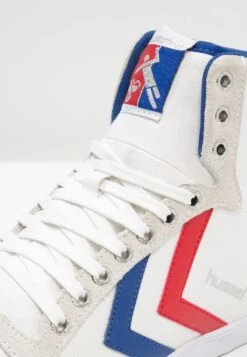 Hummel SLIMMER STADIL - Sneaker High - White/blue/red -Herrenbekleidung 73bdc70f718c451e9092caa7f003dcc5