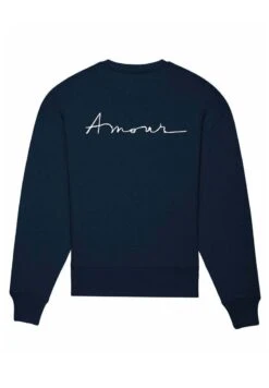 AMOUR ROCK BACK EMBROIDERY UNISEX CLASSIC - Sweatshirt - Dark Blue -Herrenbekleidung 75fd7b78cfc142a8a7137d80c5e8aecb 1