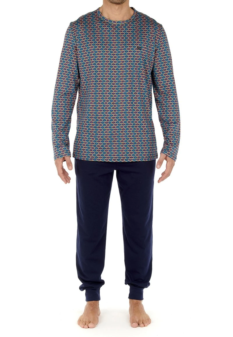 Hom Pyjama - Navy Print 3 Hom Pyjama - Navy Print