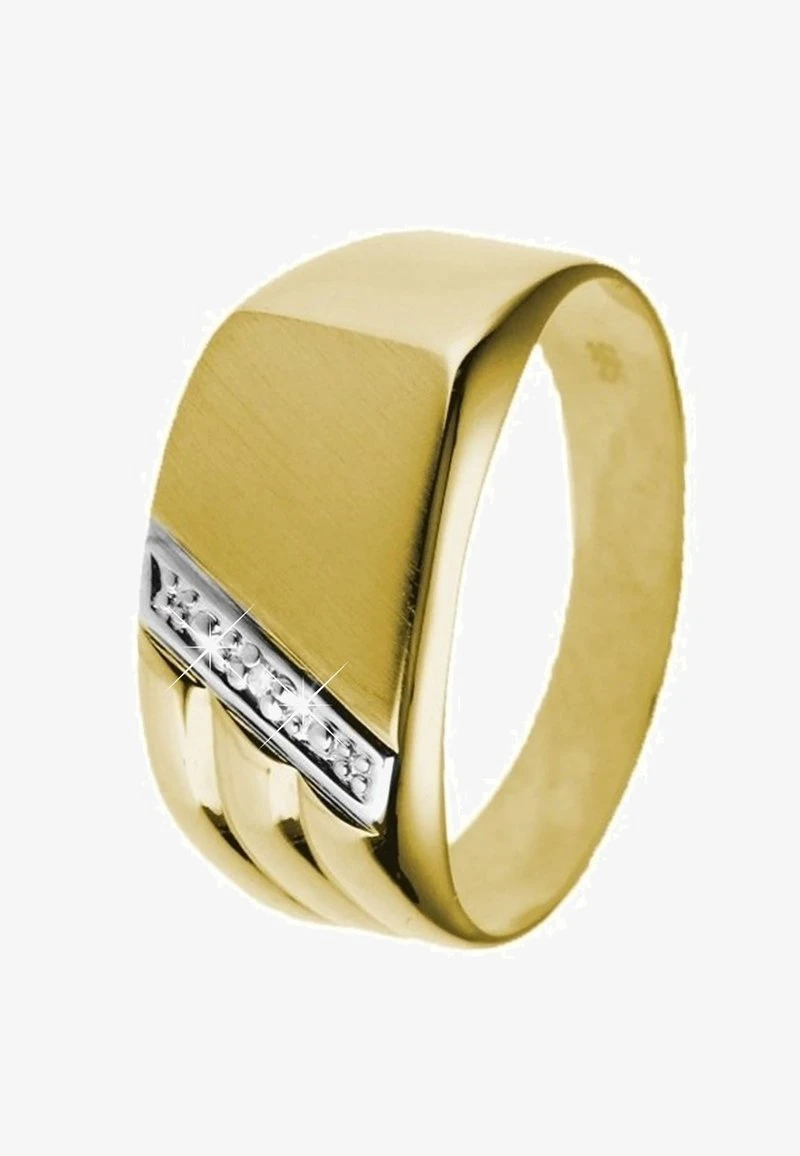 GOUDEN ZEGEL MET DIAMANT - 14CT GOLD, DIAMOND 0,01CT - Ring - Gold-coloured 4 GOUDEN ZEGEL MET DIAMANT - 14CT GOLD, DIAMOND 0,01CT - Ring - Gold-coloured – Bild 2