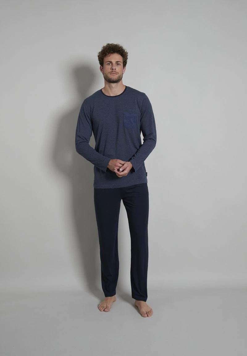 Tom Tailor SET - Nachtwäsche Set - Blau Mittel Melange 3 Tom Tailor SET - Nachtwäsche Set - Blau Mittel Melange