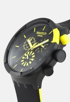 Swatch RACING PLEASURE - Chronograph - Black/yellow -Herrenbekleidung 8a80ec64c62b4ad69f8f84561c35a522
