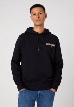 Wrangler GRAPHIC HOODIE - Kapuzenpullover - Black -Herrenbekleidung 8b77e42fa94842c980f0bb203592a319