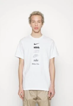 Nike Sportswear TEE CLUB - T-Shirt Print - White -Herrenbekleidung 9192764446744fa89c8a41186b2d2a4f
