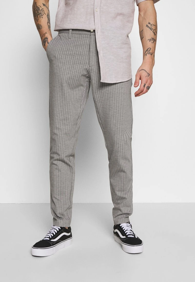 Only & Sons ONSMARK PANT STRIPE - Stoffhose - Light Grey Melange 3 Only & Sons ONSMARK PANT STRIPE - Stoffhose - Light Grey Melange