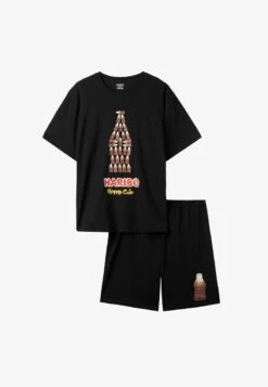 SET - Nachtwäsche Set - Black Cola Print