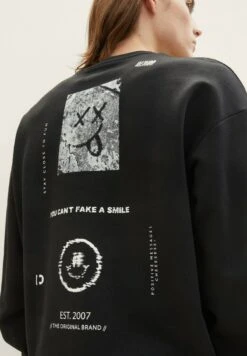 TOM TAILOR Denim Sweatshirt - Black -Herrenbekleidung 96b01705d973442093dc7751b89c0847