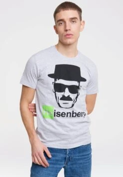 Logoshirt T-SHIRT HEISENBERG - T-Shirt Print - Grau-meliert