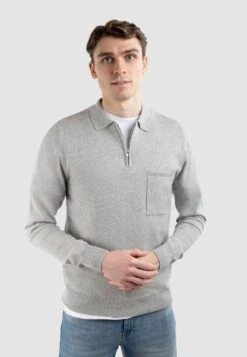 LENNOX HALF ZIP - Strickpullover - Grey -Herrenbekleidung 9bbd094293e64f5d8037e24d8b1ddcae 1