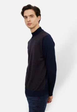 STANDARD FIT - Strickpullover - Navy Blue Brown -Herrenbekleidung 9c58debb569242459592bb664f63a34e