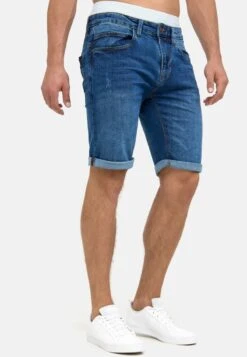 Indicode Jeans CUBA CADEN - Jeans Shorts - Medium Indigo -Herrenbekleidung 9dbe695d8da14c68a0eba8b5bd6cf9f9