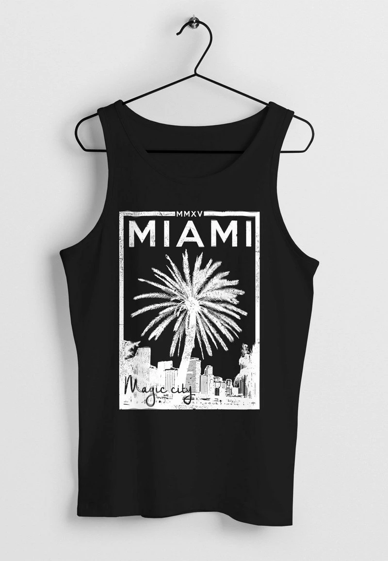 TANK MIAMI BEACH PALMEN SKYLINE NEVERLESS - Top - Schwarz 5 TANK MIAMI BEACH PALMEN SKYLINE NEVERLESS - Top - Schwarz – Bild 3