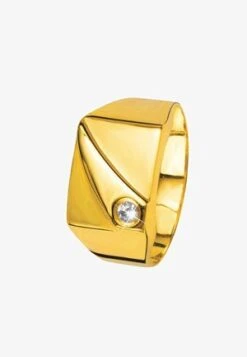 GOUDEN ZEGEL MET DIAMANT - 14CT GOLD, DIAMOND 0,01CT - Ring - Gold-coloured 12 GOUDEN ZEGEL MET DIAMANT - 14CT GOLD, DIAMOND 0,01CT - Ring - Gold-coloured -Herrenbekleidung a43f6d5996484470aa90c0b14b64450e