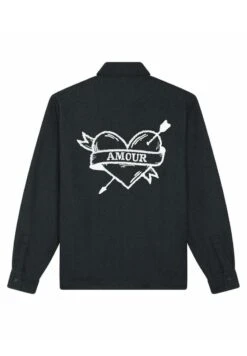 AMOUR COEUR BACK EMBROIDERY UNISEX TWILL - Leichte Jacke - Black -Herrenbekleidung a59f23a297864b509a16213fe2e63b20