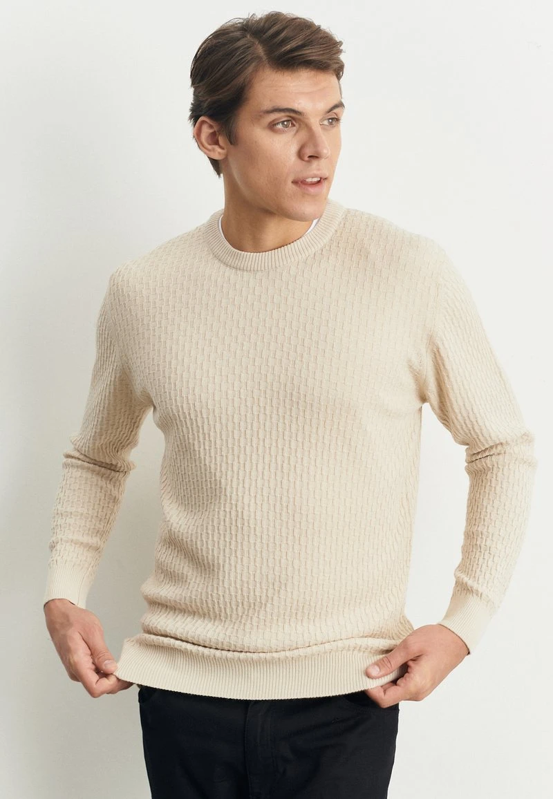 STANDARD FIT - Strickpullover - Beige 5 STANDARD FIT - Strickpullover - Beige – Bild 3