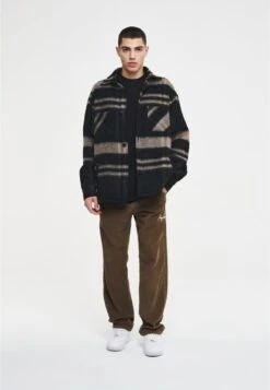 Pegador FLATO HEAVY UNISEX - Hemdbluse - Black/taupe -Herrenbekleidung b317d983857a446e82699c38eae4ba5e