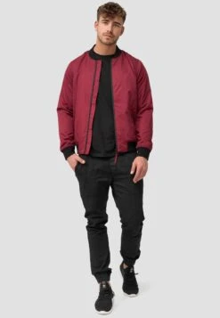 Indicode Jeans Bomberjacke - Bordeaux -Herrenbekleidung b3a2c4048c864d7c808295a91d7a6bb6