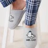 Next MR MEN NOVELTY STANDARD - Hausschuh - Light Grey Mr Lazy -Herrenbekleidung b40d459d13384b13a966c07f0f4a0479