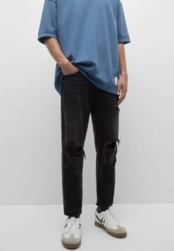 PULL & BEAR STANDARD - Jeans Slim Fit - Black Denim