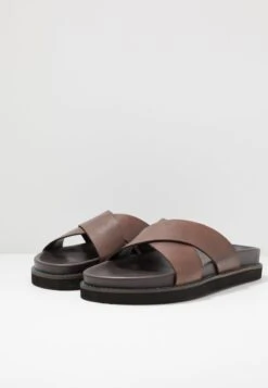 TOMMY - Pantolette Flach - Brown -Herrenbekleidung b5beedd012ad481e926cb8f3fc2704ae