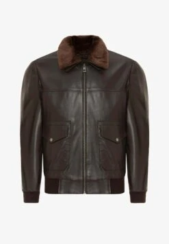 Lederjacke - Brown -Herrenbekleidung b689dba7f0604e01bac0e6a8f5508993 1